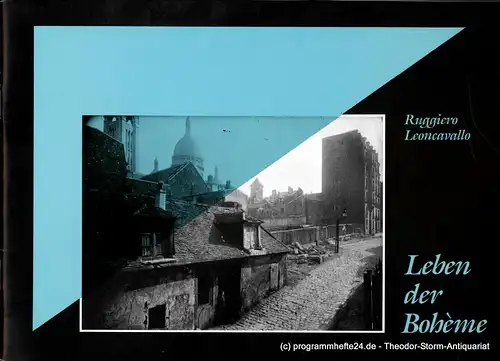 Bühnen der Stadt Bielefeld, Heiner Bruns, Martin Griesemer: Programmheft zur Premiere von Ruggiero Leoncavallos Oper Leben der Boheme am 2. März 1985 im Stadttheater. 