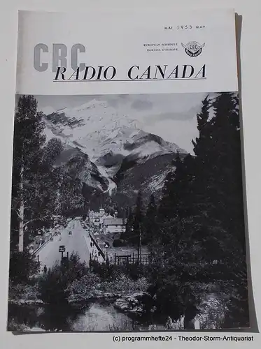 Canadian Broadcasting Corporation: Programmheft CBC European Program Schedule RADIO CANADA MAY 1953. 