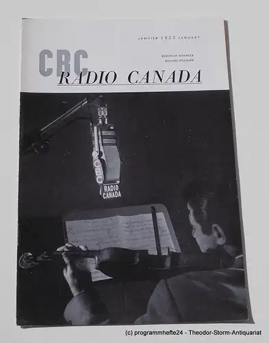 Canadian Broadcasting Corporation: Programmheft CBC European Program Schedule RADIO CANADA JANUARY 1953. 