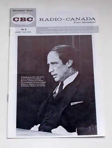 Canadian Broadcasting Corporation: Programmheft RADIO - CANADA Service International No 4 Winter 1968. 