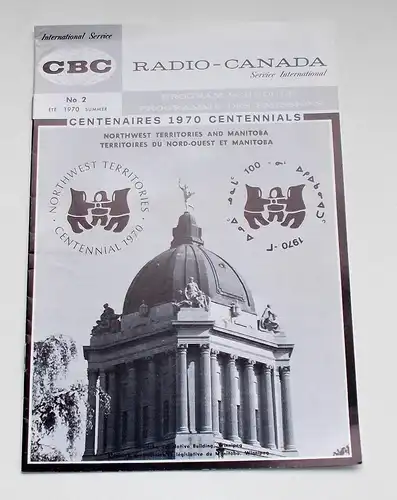 Canadian Broadcasting Corporation: Programmheft RADIO - CANADA Service International No 2 Summer 1970. 
