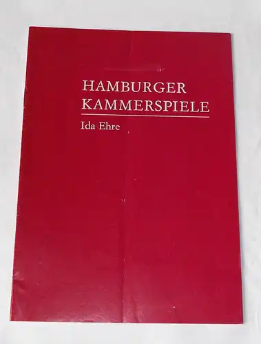 Hamburger Kammerspiele, Ida Ehre, Jan Aust: Programmheft Die Zimmerschlacht von Martin Walser. Premiere 6. September 1977. 1. Heft der Spielzeit 1977 / 78. 