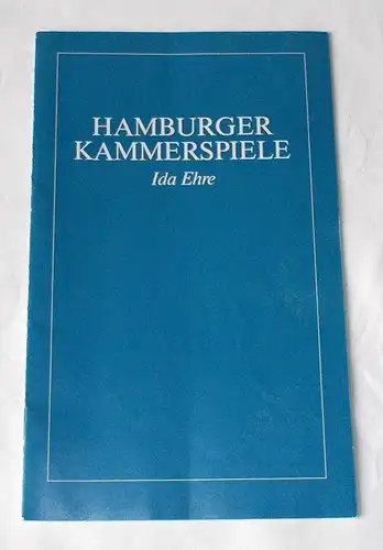 Hamburger Kammerspiele, Ida Ehre, Jan Aust: Programmheft Der Vater. Tragödie von August Strindberg. Premiere 19. September 1985. 2. Heft der Spielzeit 1985 / 86. 