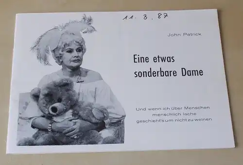 Kleines Theater Bad Godesberg, Walter Ullrich, Astrid Carstensen: Programmheft Eine etwas sonderbare Dame. Komödie von John Patrick. 