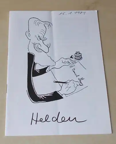 Altonaer Theater, Wilhelm Allgayer, Günter Riebold, Nora Seibert: Programmheft HELDEN. Komödie von George Bernard Shaw. Spielzeit 1980 / 1981. 