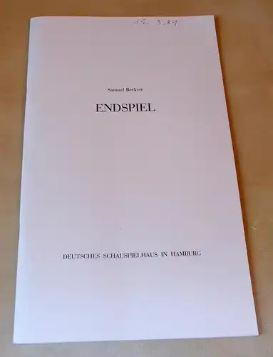 Deutsches Schauspielhaus in Hamburg, Niels-Peter Rudolph, Urs Troller: Programmheft ENDSPIEL von Samuel Beckett. Premiere 14. Februar 1981. 