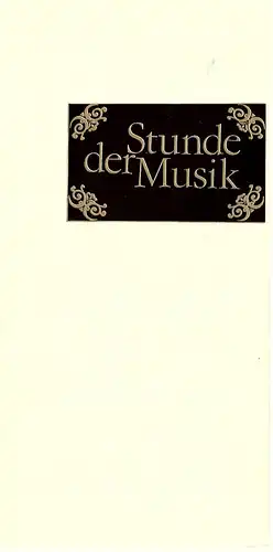 Konzert- und Gastspieldirektion Karl-Marx-Stadt: Programmheft Stunde der Musik. Rameau - Trio 1979. 