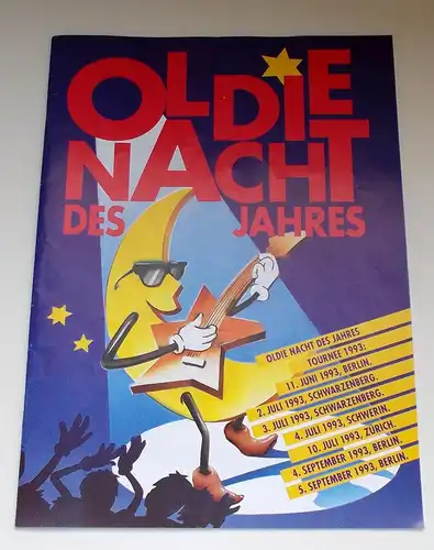 Concert Concept Berlin, Peter Schwenkow, Ute Möller, Rainer Haas: Programmheft OLDIE NACHT DES JAHRES 1993. 