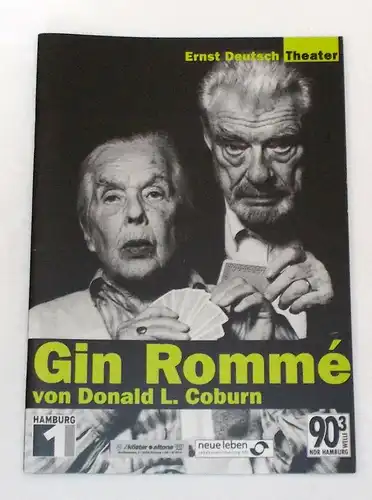 Ernst Deutsch Theater, Isabella Vertes-Schütter, Wolfgang Borchert: Programmheft GIN ROMME von Donald L. Coburn. Premiere 7. Juni 2001. 