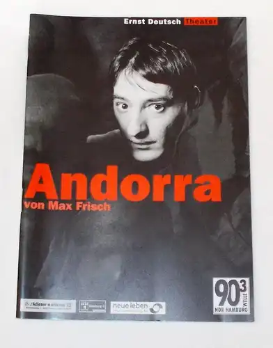 Ernst Deutsch Theater, Isabella Vertes-Schütter, Wolfgang Borchert: Programmheft ANDORRA von Max Frisch. Premiere 2. März 2000. 