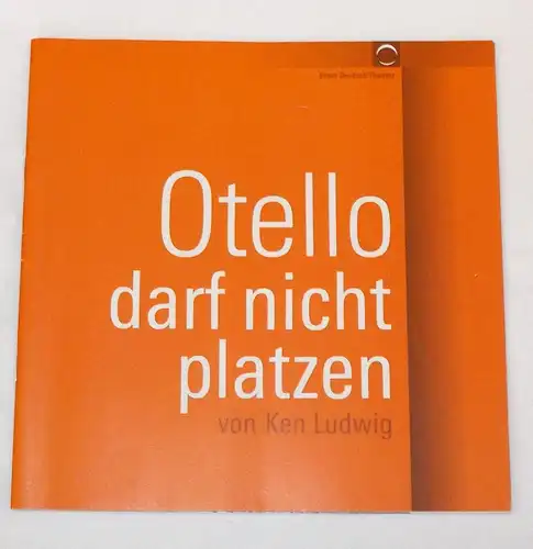 Ernst Deutsch Theater, Volker Lechtenbrink: Programmheft Otello darf nicht platzen von Ken Ludwig. Premiere 17. November 2005. 