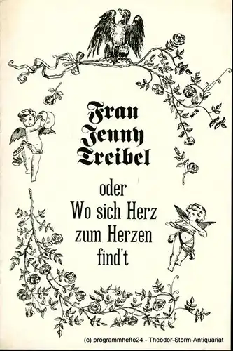 Landestheater Altenburg, Peter Posdzech, Hans-Jürgen Faschina: Programmheft Frau Jenny Treibel oder Wo sich Herz zum Herzen find´t. Premiere 24. Oktober 1965. 