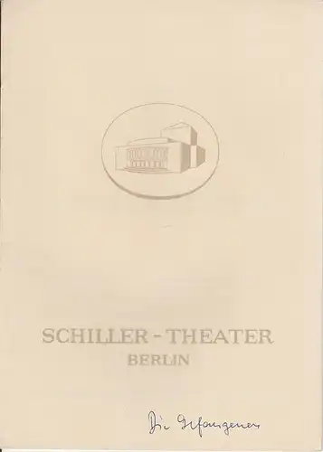 Schiller Theater Berlin, Boleslaw Barlog, Albert Beßler: Programmheft Uraufführung Die Gefangenen Schauspiel von Stefan Barcava 1. März 1953 Spielzeit 1952 / 53 Heft 21. 