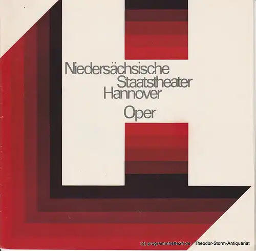 Niedersächsische Staatstheater Hannover, Oper, Günter Roth, Holger Matthies, Raffael Nedomansky: Programmheft FIDELIO Donnerstag, 3. März 1977. 