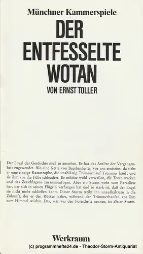 Münchner Kammerspiele, Dieter Dorn, Marion Kagerer, Wolfgang Zimmermann: Programmheft Der entfesselte Wotan. Spielzeit 1983 / 84 Werkraum-Heft 1. 