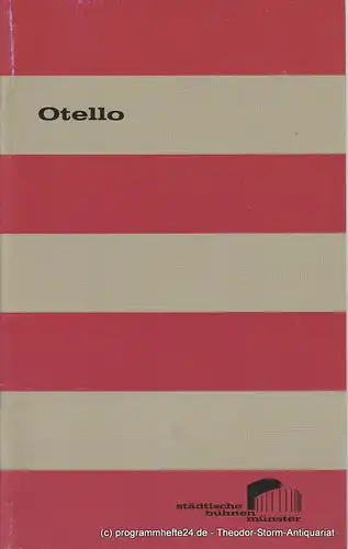 Städtische Bühnen Münster, Wolfgang Quetes, Matthias Heilmann, Alexandra Jacob: Programmheft OTELLO Dramma lirico von Giuseppe Verdi. Premiere 3. September 2005, Großes Haus. 