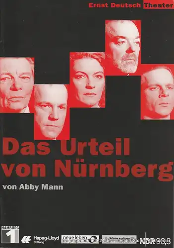 Ernst-Deutsch-Theater, Isabella Vertes-Schütter, Wolfgang Borchert, Jürgen Apel: Programmheft Das Urteil von Nürnberg von Abby Mann. Premiere 27. Februar 2003. Spielzeit 2002 / 2003. 