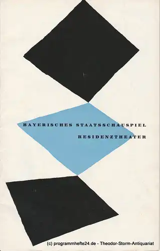 Bayerisches Staatsschauspiel, Residenztheater, Walter Haug: Programmheft Erstaufführung König Hirsch. Premiere 15. März 1959. 