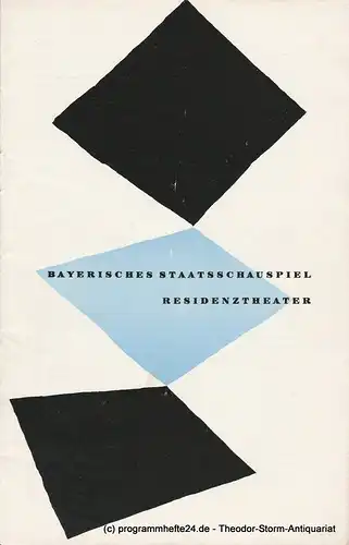 Bayerisches Staatsschauspiel, Residenztheater, Rolf Schaefer: Programmheft Neuinszenierung: Die Schule der Frauen. 12. November 1956. 
