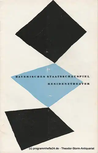 Bayerisches Staatsschauspiel, Residenztheater, Rolf Schaefer: Programmheft Ludwig-Thoma-Einakter. 9. Dezember 1957. 