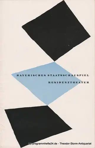 Bayerisches Staatsschauspiel, Residenztheater, Walter Haug: Programmheft Ein Sommernachtstraum von William Shakespeare 18. September 1954. 