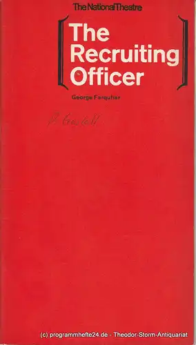 The National Theatre London, Laurence Olivier, Kenneth Briggs: Programmheft The Recruiting Officer by George Farquhar First Season. 1963. 