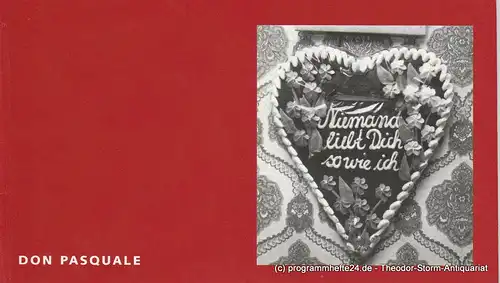 Mainfranken Theater Würzburg, Reinhold Röttger, Felix Eckerle, Lena Bekurts, Birgit Jaschke: Programmheft DON PASQUALE von Gaetano Donizetti. Premiere 22. April 2004. 