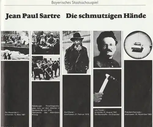 Bayerisches Staatsschauspiel, Kurt Meisel, Jörg-Dieter Haas, Otto König, Claus Seitz, Sabine Bongartz: Programmheft Jean Paul Sartre: Die schmutzigen Hände. Premiere 31. März 1980. 