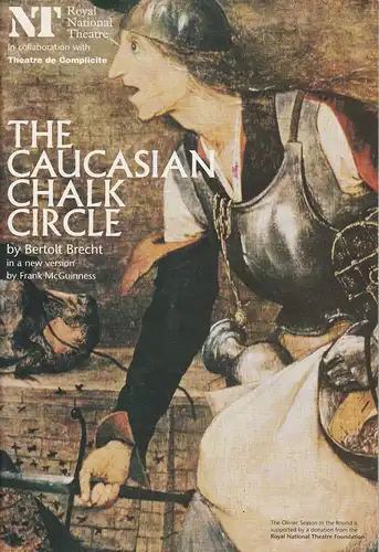 NT Royal National Theatre, Theatre de Complicite: Programmheft The Caucasian Chalk Circle by Bertolt Brecht Opening The Olivier Theatre 21. April 1997. 