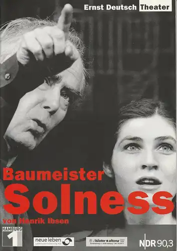 Ernst Deutsch Theater, Isabella Vertes-Schütter, Wolfgang Borchert, Sonja Valentin: Programmheft Baumeister Solness von Henrik Ibsen. Premiere 10. April 2003 Spielzeit 2002 / 2003. 