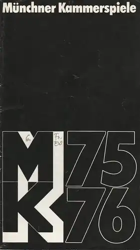 Münchner Kammerspiele, Hans-Reinhard Müller: Programmheft  Frank Wedekind: Frühlingserwachen. Spielzeit 1975 / 76 Heft 6. 