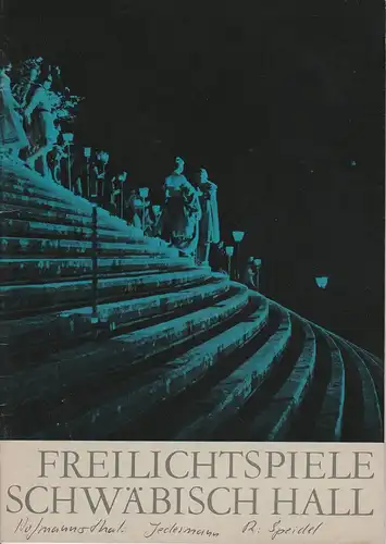 Freilichtspiele Schwäbisch Hall, H.G. Brenner: Programmheft JEDERMANN. Das Spiel vom Leben und Sterben. 1. Juli 1967. 