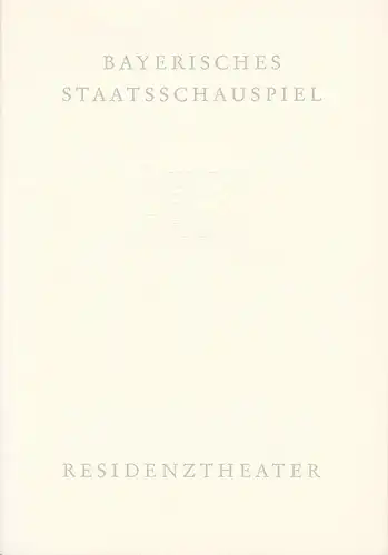 Bayerisches Staatsschauspiel, Helmut Henrichs, Wolfgang Kirchner: Programmheft Neuinszenierung Das Konzert. Komödie von Hermann Bahr. Premiere 15. Juni 1962 Residenztheater. 