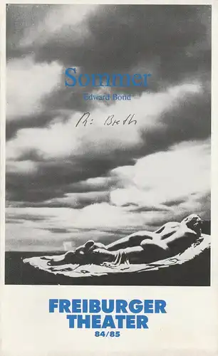 Freiburger Theater, Ulrich Brecht, Carola Blod, Eva Diamantstein: Programmheft Edward Bond: SOMMER Spielzeit 1984 / 85. 