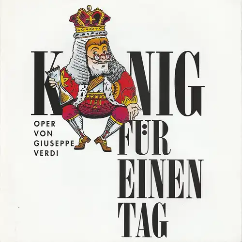 Allee Theater, Hamburger Kammeroper, Uwe Deeken, Christoph Runge: Programmheft KÖNIG FÜR EINEN TAG. Premiere 21. Oktober 1998. 