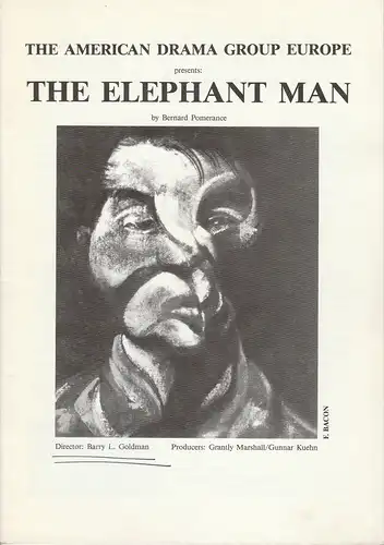 The American Drama Group Europe: Programmheft THE ELEPHANT MAN by Bernard Pomerance. 