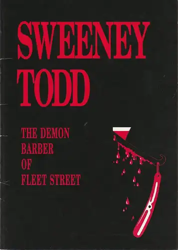 Seymour Theatre Company: Programmheft Sweeney Todd, the demon barber of Fleet Street August 1992. 