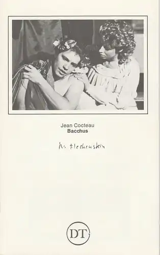 Deutsches Theater in Göttingen, Günther Fleckenstein, Norbert Baensch: Programmheft BACCHUS. Tragikomödie von Jean Cocteau Spielzeit 1983 / 84 Heft 518. 