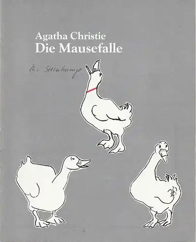 Stadttheater Bremerhaven, Dirk Böttger, Dorothee Starke: Programmheft Agatha Christie: Die Mausefalle Premiere 9. November 1990 Spielzeit 1990 / 91 Heft 10. 