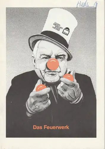 Oldenburgisches Staatstheater, Harry Niemannm Eva Schepermann, Hanns-Peter Keßler: Programmheft DAS FEUERWERK von Paul Burkhard. Premiere 11. September 1983. 
