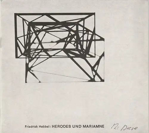 Hessisches Staatstheater Wiesbaden, Claus Helmut Driese, Hanno Lunin, Jürgen Fabritius: Programmheft Herodes und Marianne. Tragödie von Friedrich Hebbel. Spielzeit 1967 / 68 Heft 4. 