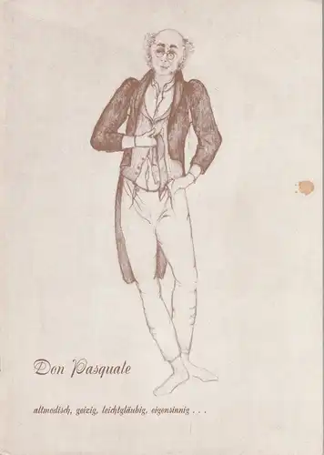 Bayerische Staatsoper, Wolfgang Sawallisch, Edgar Baitzel, Krista Thiele, Irmelin Bürgers: Programmheft Gaetano Donizetti: DON PASQUALE. Premiere 21. Mai 1983 Nationaltheater Spielzeit 1982 / 83. 