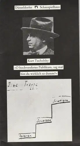 Düsseldorfer Schauspielhaus, Günther Beelitz, Jürgen Fischer: Programmheft O hochverehrtes Publikum, sag mal: bist du wirklich so dumm? Premiere 30. Januar 1985 Spielzeit 1984 / 85 Heft 10. 