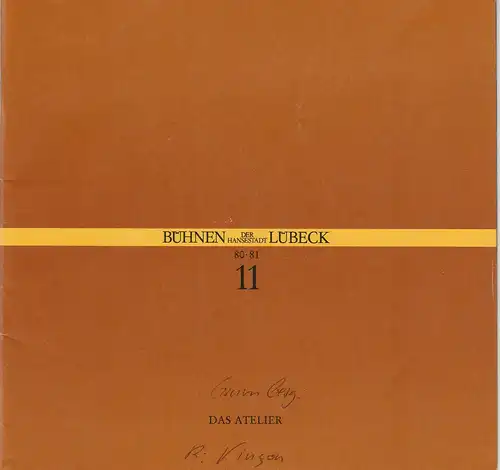 Bühnen der Hansestadt Lübeck, Hans Thoenies, Gert Müller: Programmheft Jean-Claude Grumberg: Das Atelier. Premiere 24. Januar 1981 Kammerspiele Spielzeit 1980 / 81 Heft 11. 