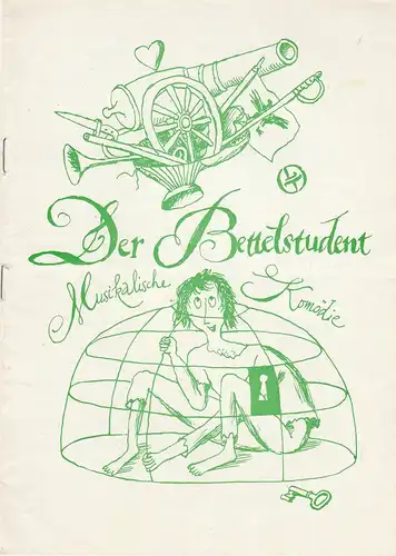 Leipziger Theater, Karl Kayser, Christoph Hamm, Eginhard Röhlig, Volker Wendt: Programmheft Der Bettelstudent. Operette von Carl Millöcker Spielzeit 1975 - 76 Heft 25. 
