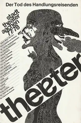 Stadttheater Aachen, Peter Maßmann: Programmheft Der Tod des Handlungsreisenden Premiere 8. Dezember 1977 Spielzeit 1977 / 78 Heft 10. 