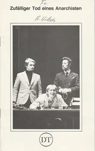 Deutsches Theater in Göttingen, Günther Fleckenstein, Norbert Baensch: Programmheft Zufälliger Tod eine Anarchisten von Dario Fo. Spielzeit 1980 / 81 Heft 489. 