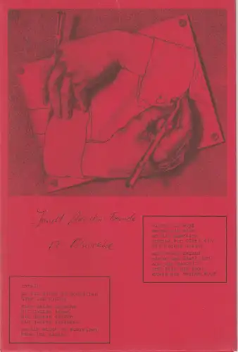 Städtische Theater Regensburg, Horst Alexander Stelter, Karsten Mohr, Peter Biermann: Programmheft Ernst Jandl: Aus der Fremde. Premiere 5. April 1986 Theater am Haidplatz Spielzeit 1985 / 86 Heft 18. 