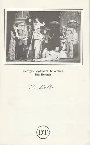 Deutsches Theater in Göttingen, Günther Fleckenstein, Norbert Baensch: Programmheft DAS RENNEN. Komödie von Georges Feydeau Spielzeit 1983 / 84 Heft 521. 