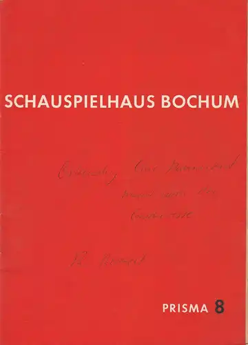 Schauspielhaus Bochum, Hans Schalla, Jochen Jachmann, Max Fritzsche: Programmheft Eine Dummheit macht auch der Gescheiteste. Komödie von Ostrowskij. PRISMA 8 Spielzeit 1960 / 61. 